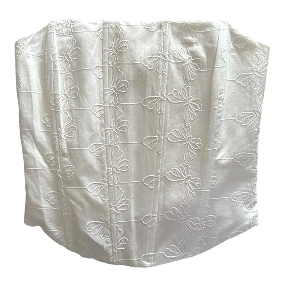 Zara Butterfly Embroidered Corset Top